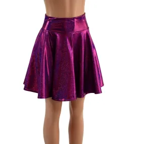 19" Fuchsia Sparkly Jewel Skater Skirt