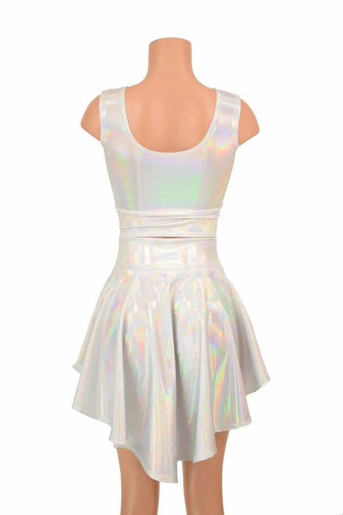 3PC Rave Skirt, Shorts & Top Set in Flashbulb