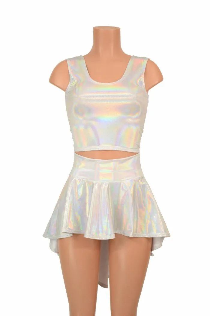 3PC Rave Skirt, Shorts & Top Set in Flashbulb