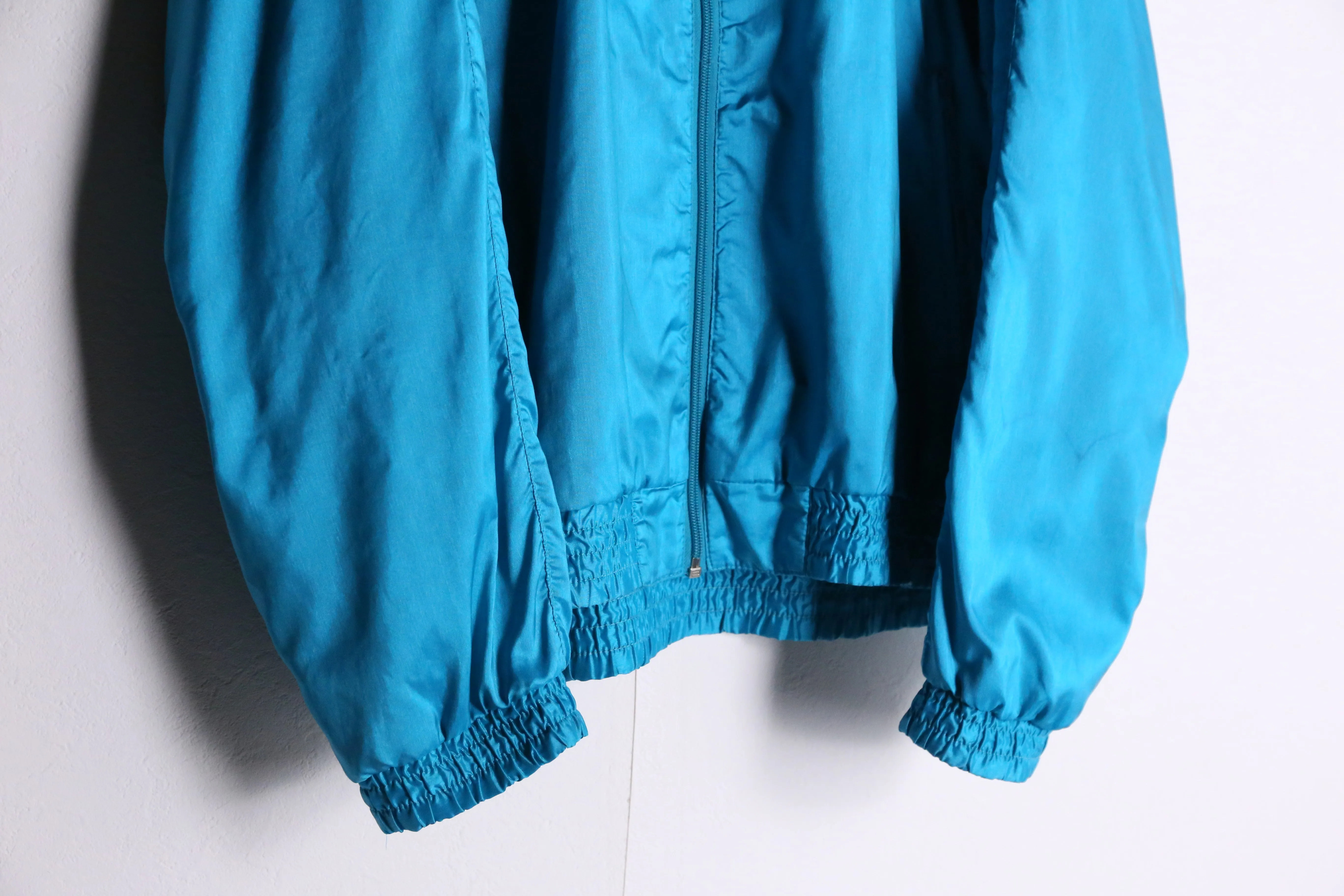 90's "adidas" blue nylon track jacket