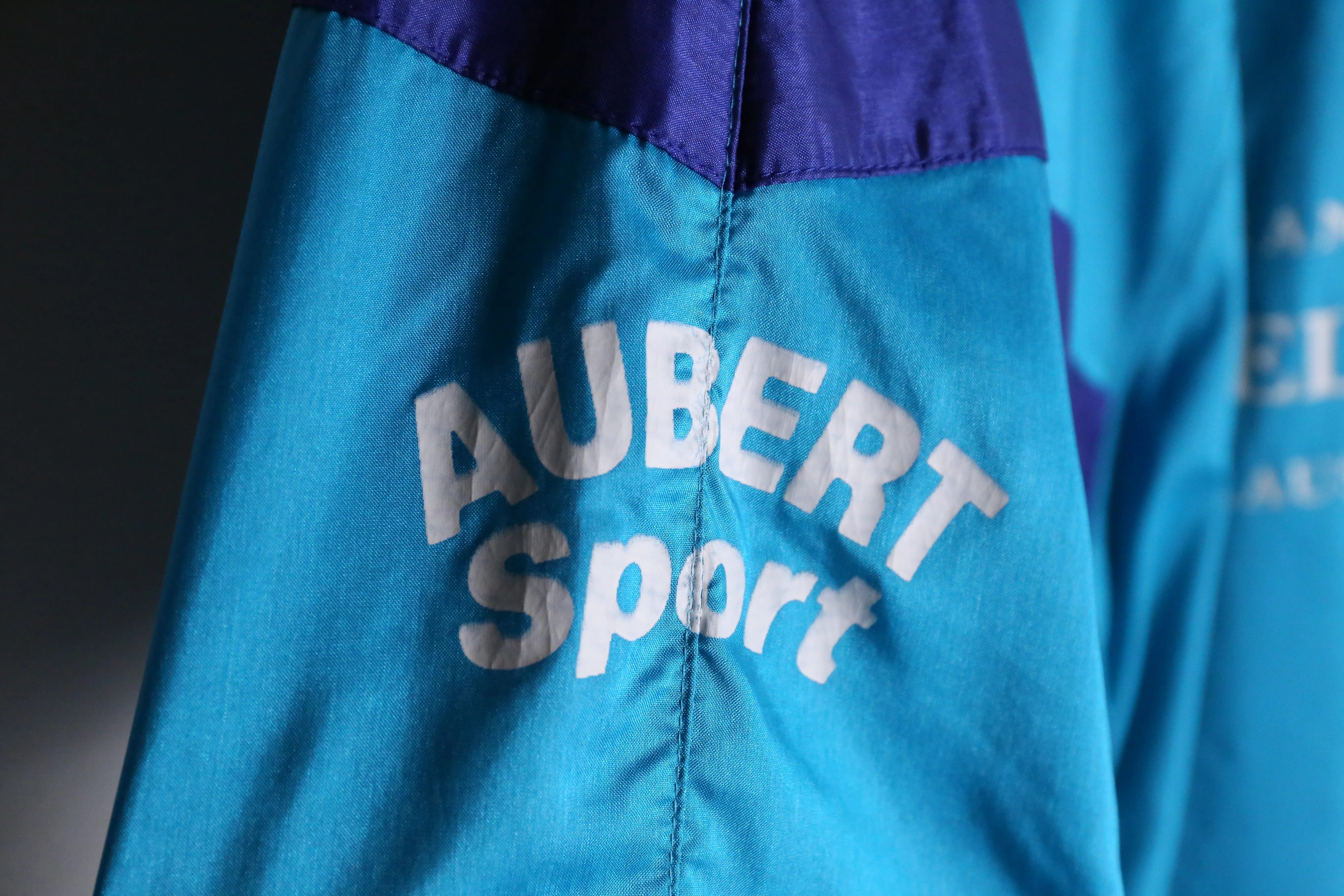 90's "adidas" blue nylon track jacket