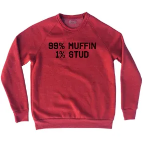 99% Muffin 1% Stud Adult Tri-Blend Sweatshirt