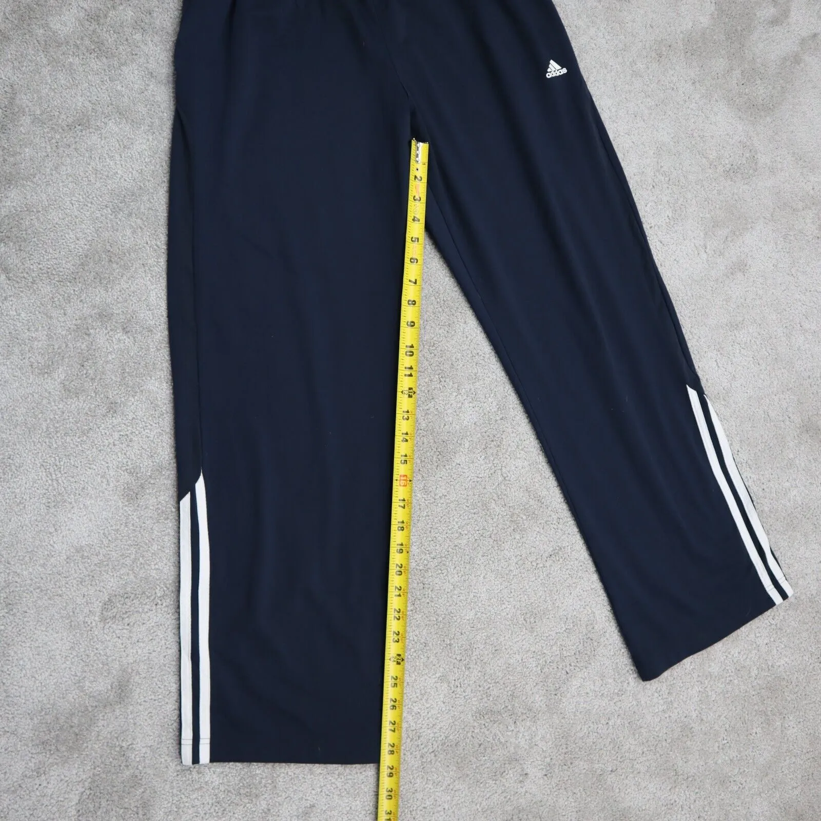 adidas Men Track Pant Activewear Elastic Waist Running/Training Navy Blue Size M