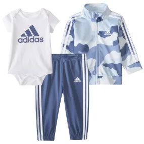 Adidas Three-Piece All Over Print Tricot Track Set