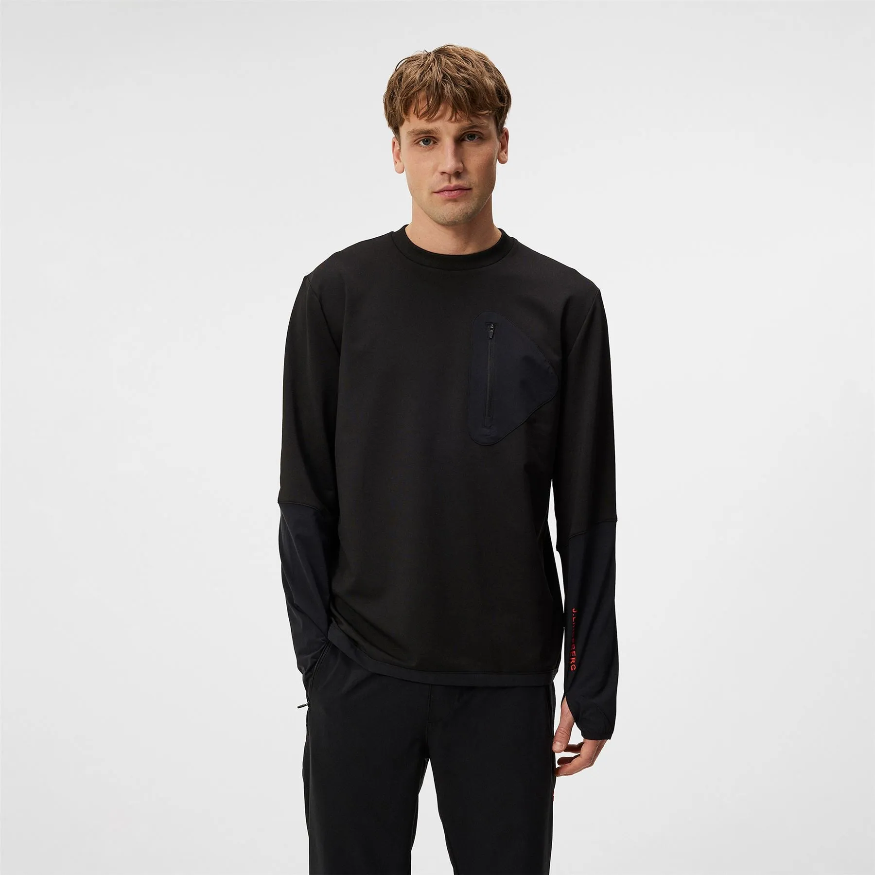 Alonso Crew Neck Jacquard Knit Sweatshirt Black - SS24