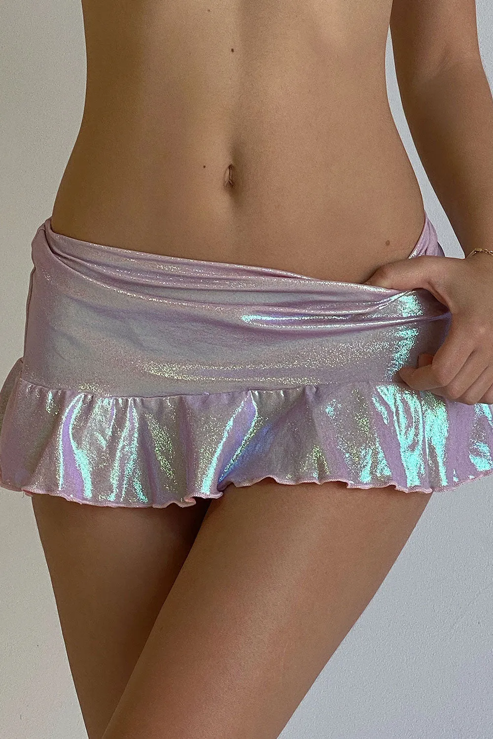 Andrea Iridescent Ruffle Skirt - Gilded Angel