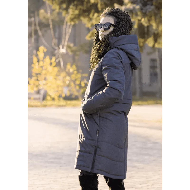 Angel Wings Babywearing Long Coat Grey