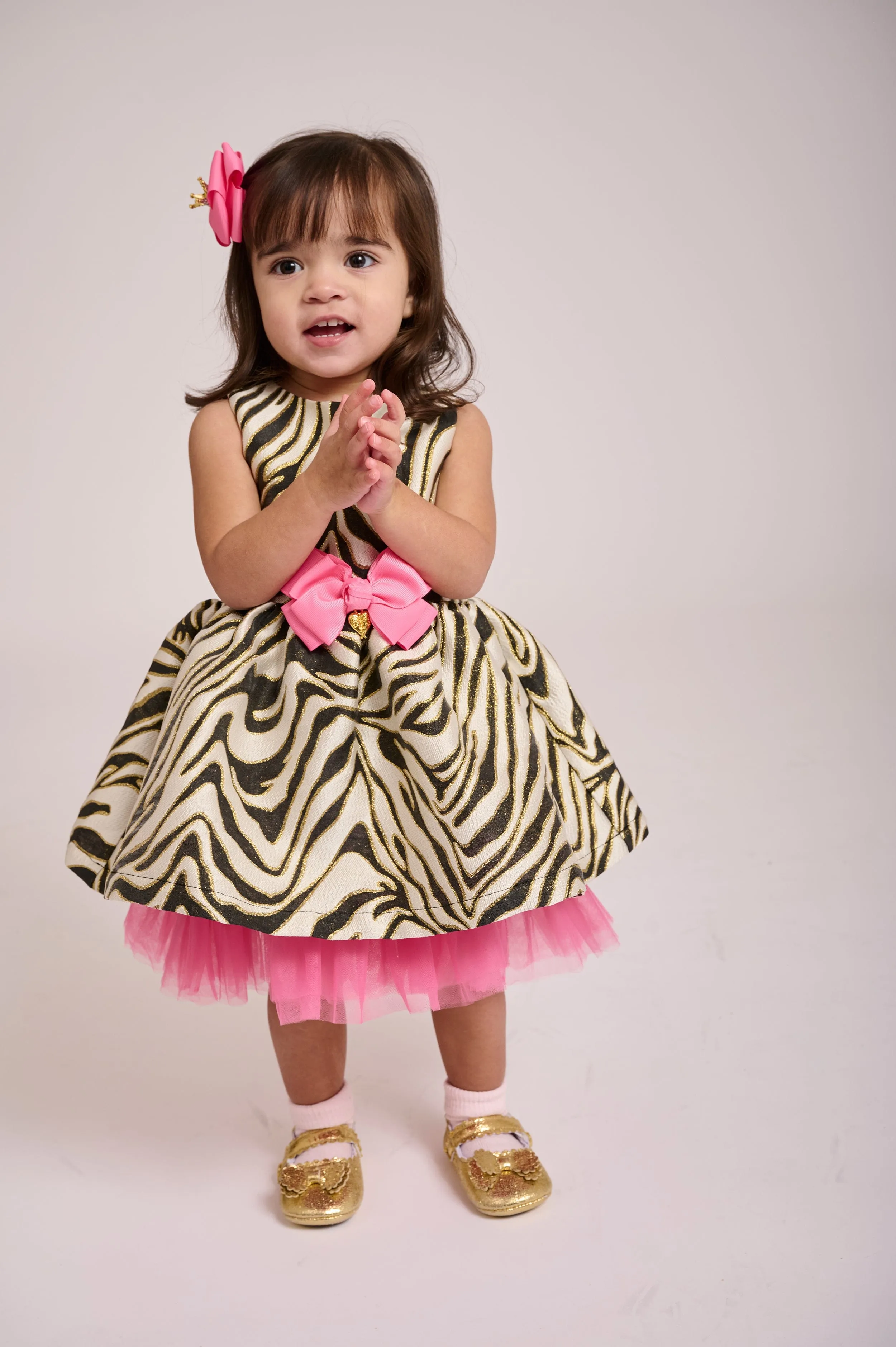 Angels Face Girls Monty Zebra Dress in Multicolour