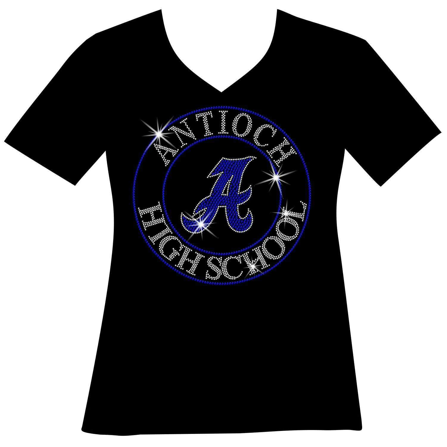 Antioch High School Holographic Spangle Sparkle Bling Shirt, tank or hoodie