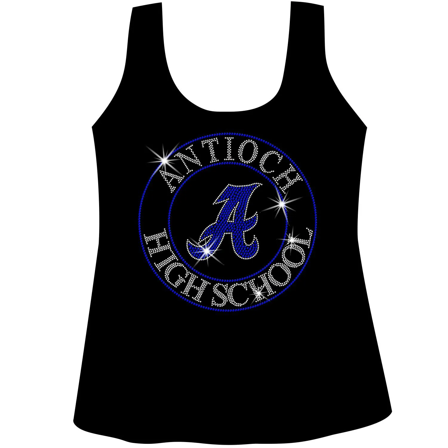 Antioch High School Holographic Spangle Sparkle Bling Shirt, tank or hoodie