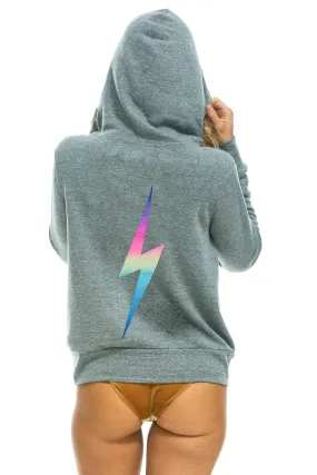 Aviator Nation - Bolt Zip Hoodie in Heather/Rainbow Pink