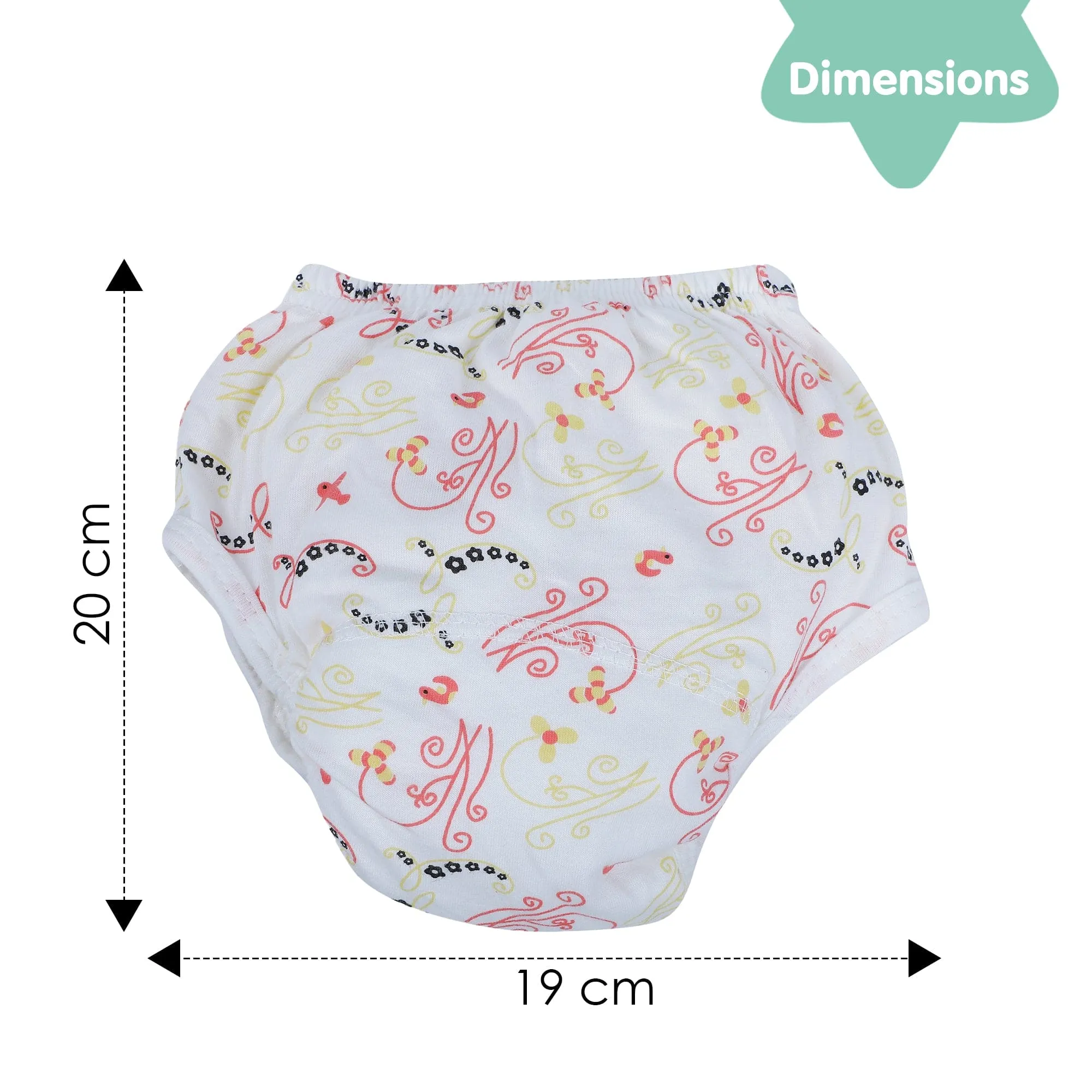 Baby Moo Abstract Reusable Cloth Training Diaper Panty - Multicolour