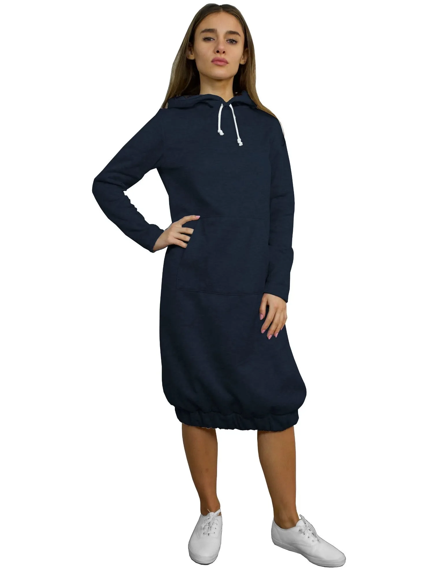 Baby'O Women's Super Comfy Hoodie Sweatshirt Bubble Dress