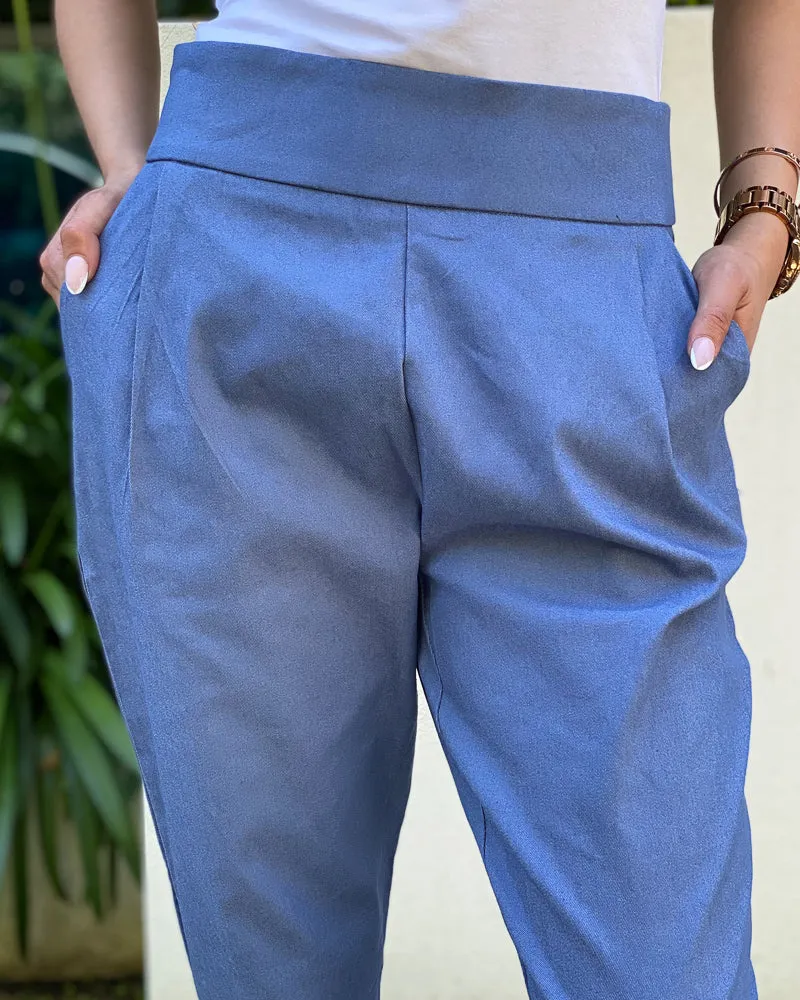 Back Zip Pleat Pants