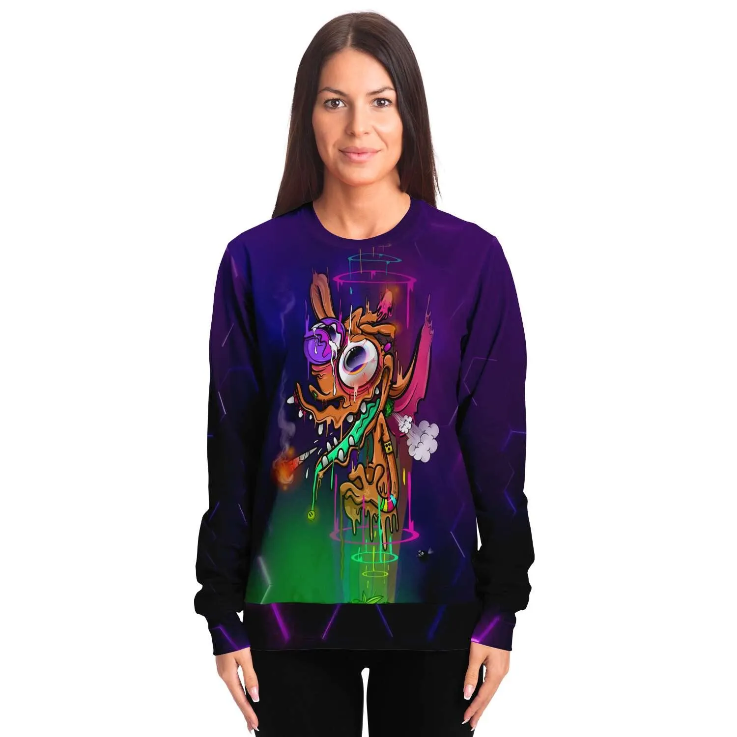 Bad Trippy Dog Holographic Sweatshirt