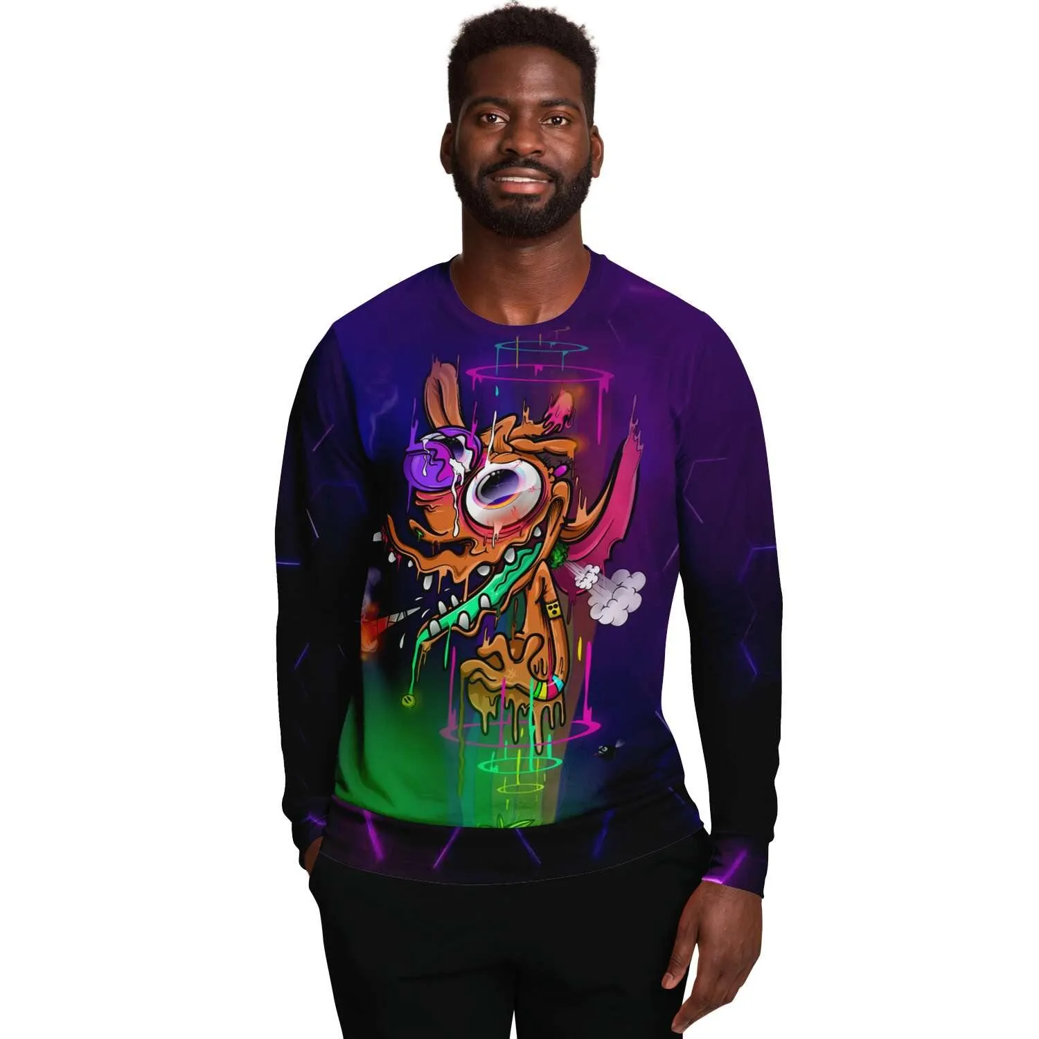 Bad Trippy Dog Holographic Sweatshirt