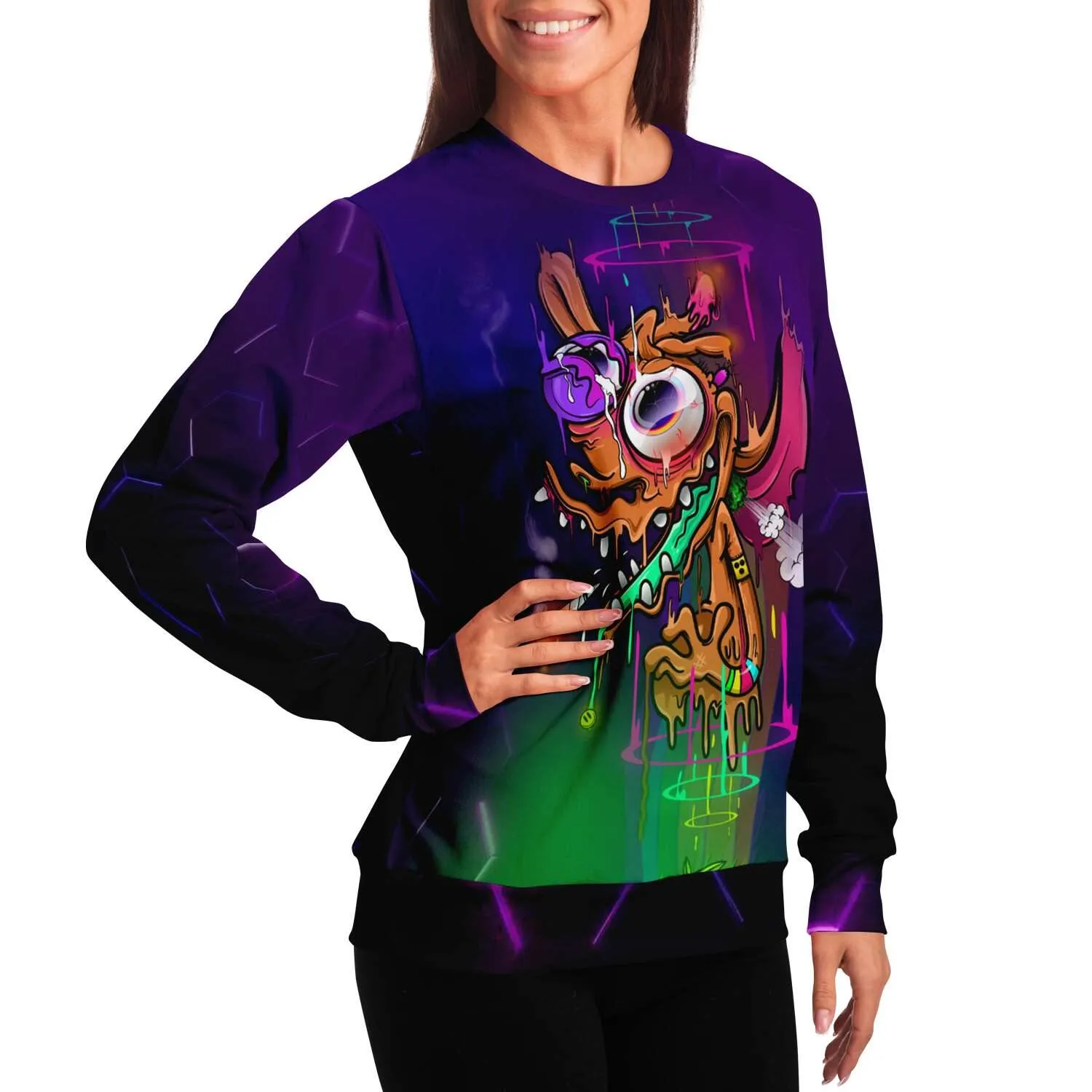 Bad Trippy Dog Holographic Sweatshirt