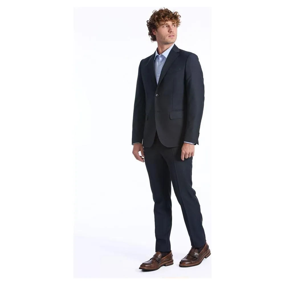 Baldinini Trend Black Wool Suit