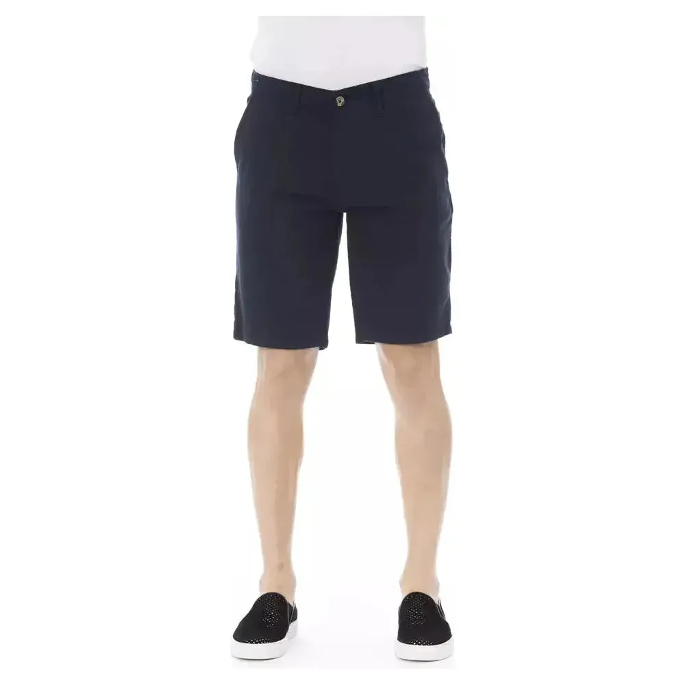 Baldinini Trend Blue Cotton Men Bermuda Shorts