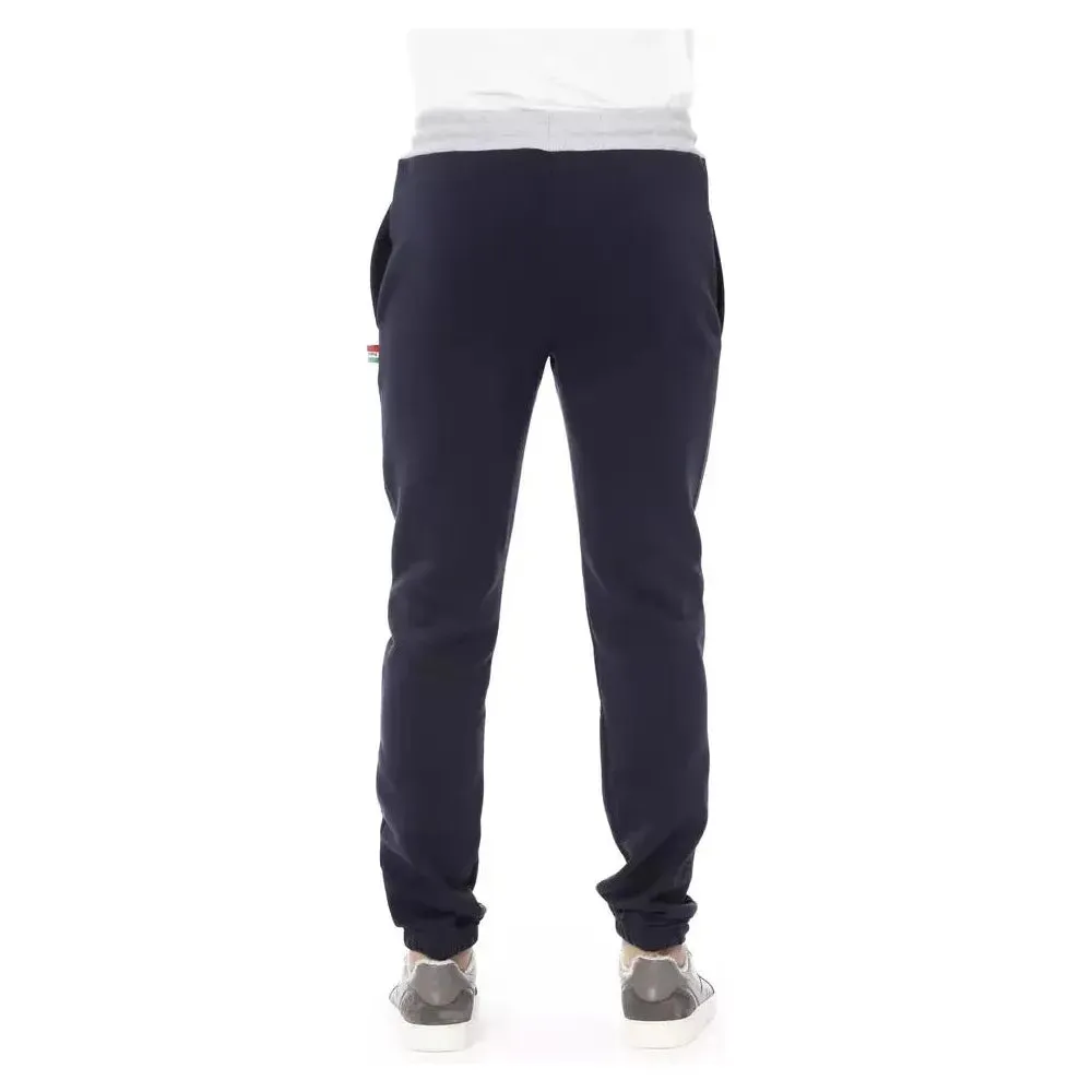 Baldinini Trend Blue Cotton Men Sport Pant