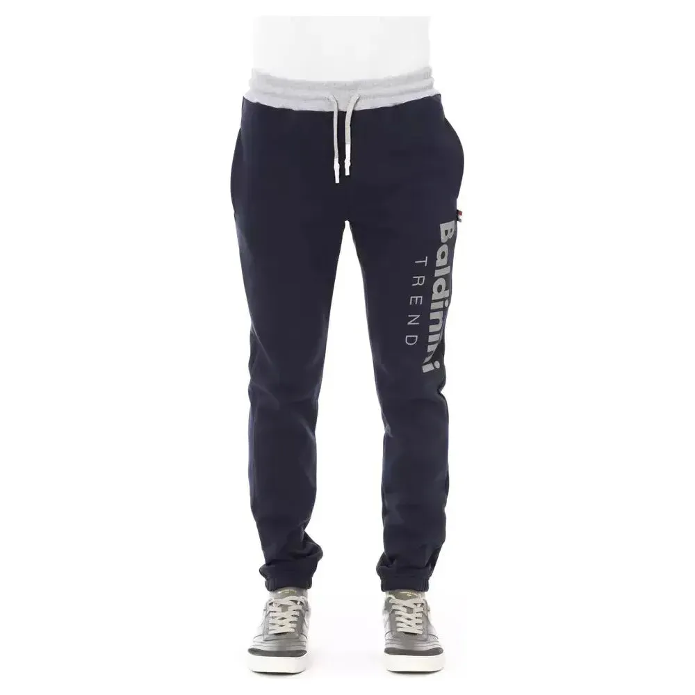 Baldinini Trend Blue Cotton Men Sport Pant