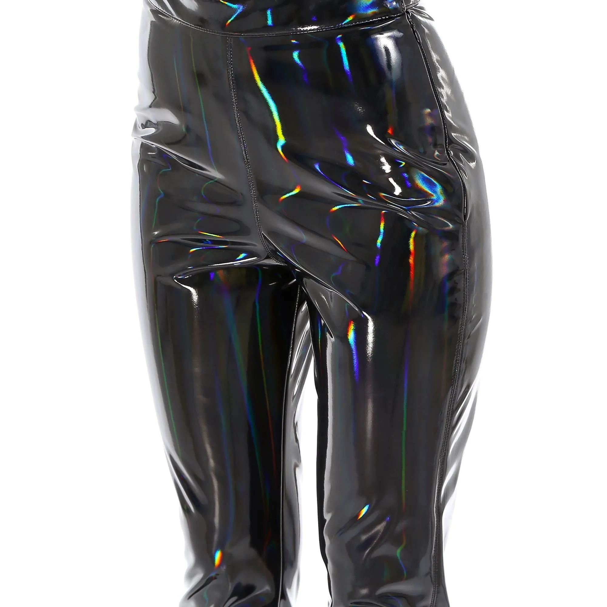 Balmain Holographic Skinny Trousers