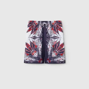 bandana print swim short