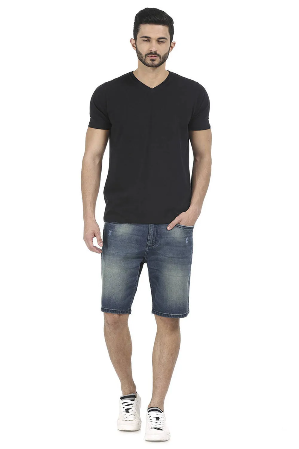 Basics Muscle Fit V Neck T Shirt