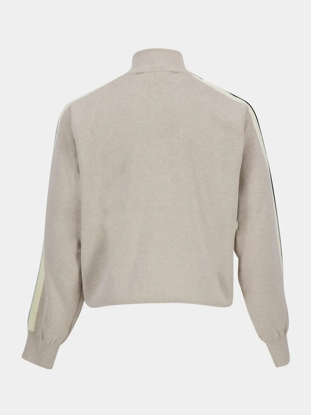 Beige Wool-Cashmere Track Jacket