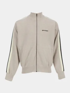 Beige Wool-Cashmere Track Jacket