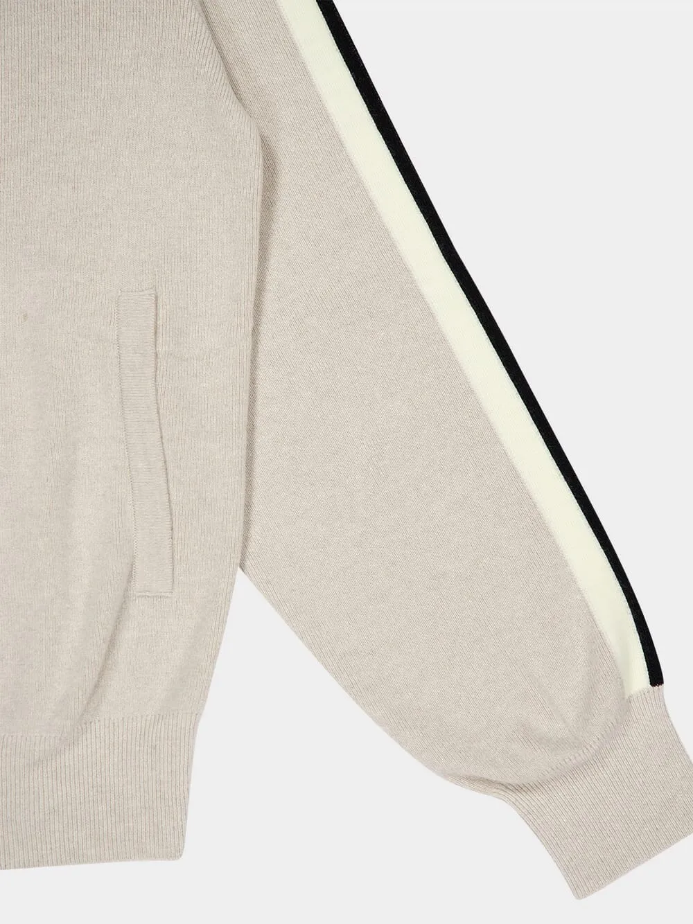 Beige Wool-Cashmere Track Jacket