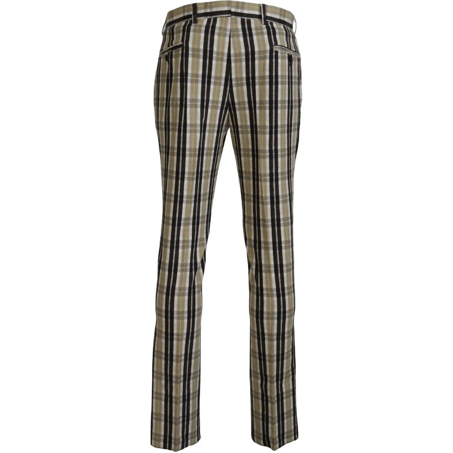 BENCIVENGA Chic Multicolor Checkered Cotton Pants