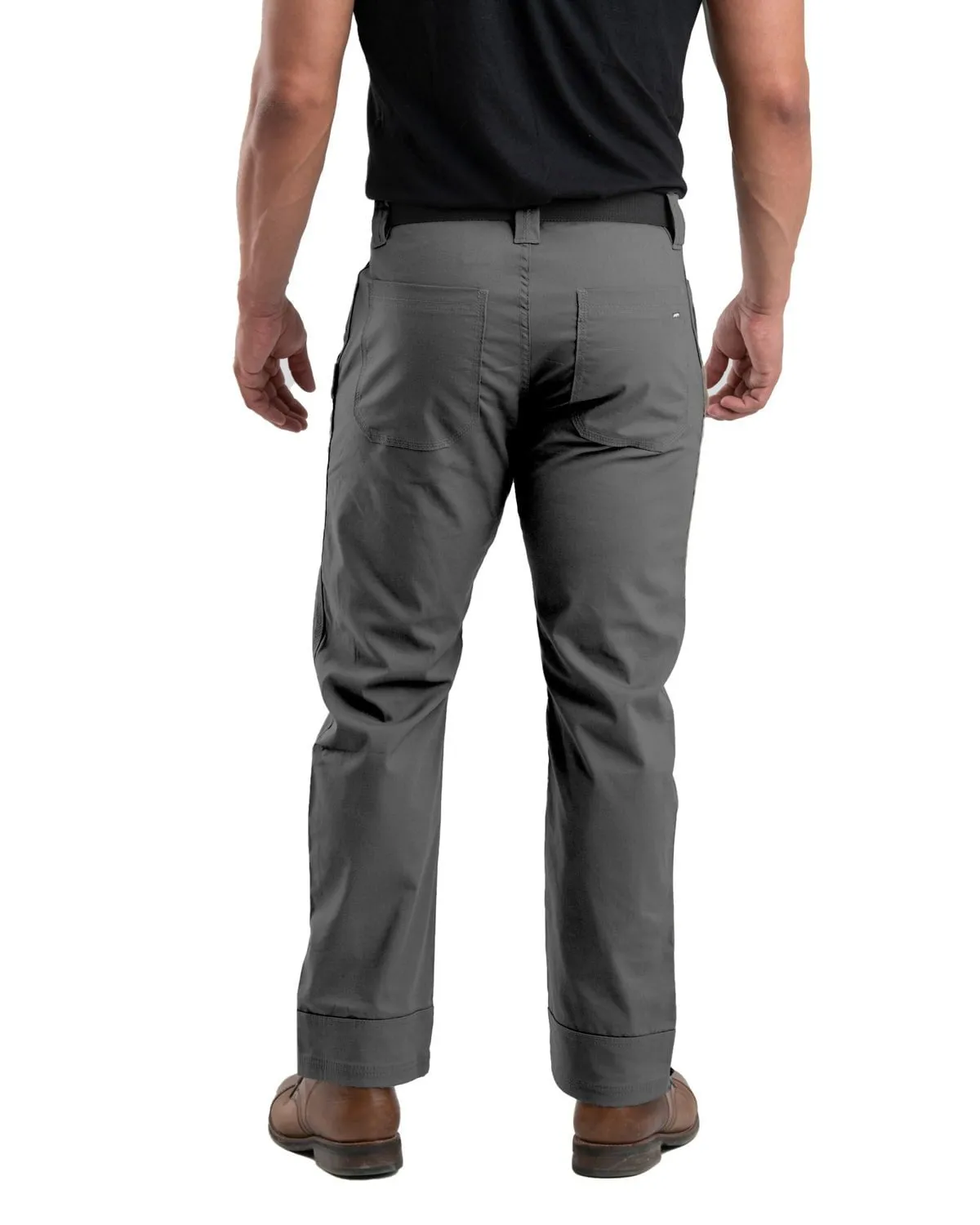 Berne Apparel Mens Highland Flex Ripstop Straight Slate Cotton Blend Work Pants