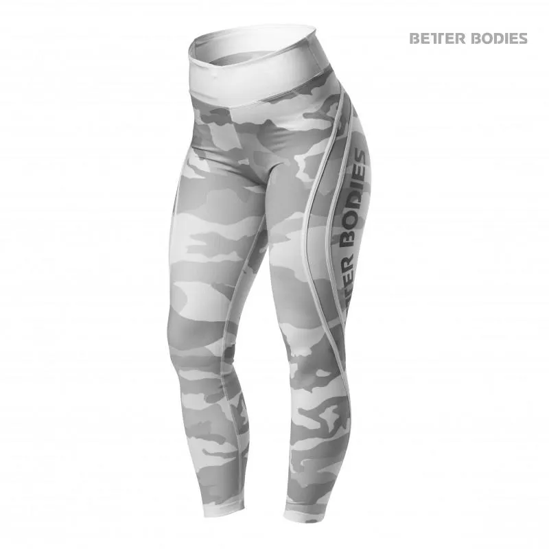 Better Bodies Camo High Tights - White Camo