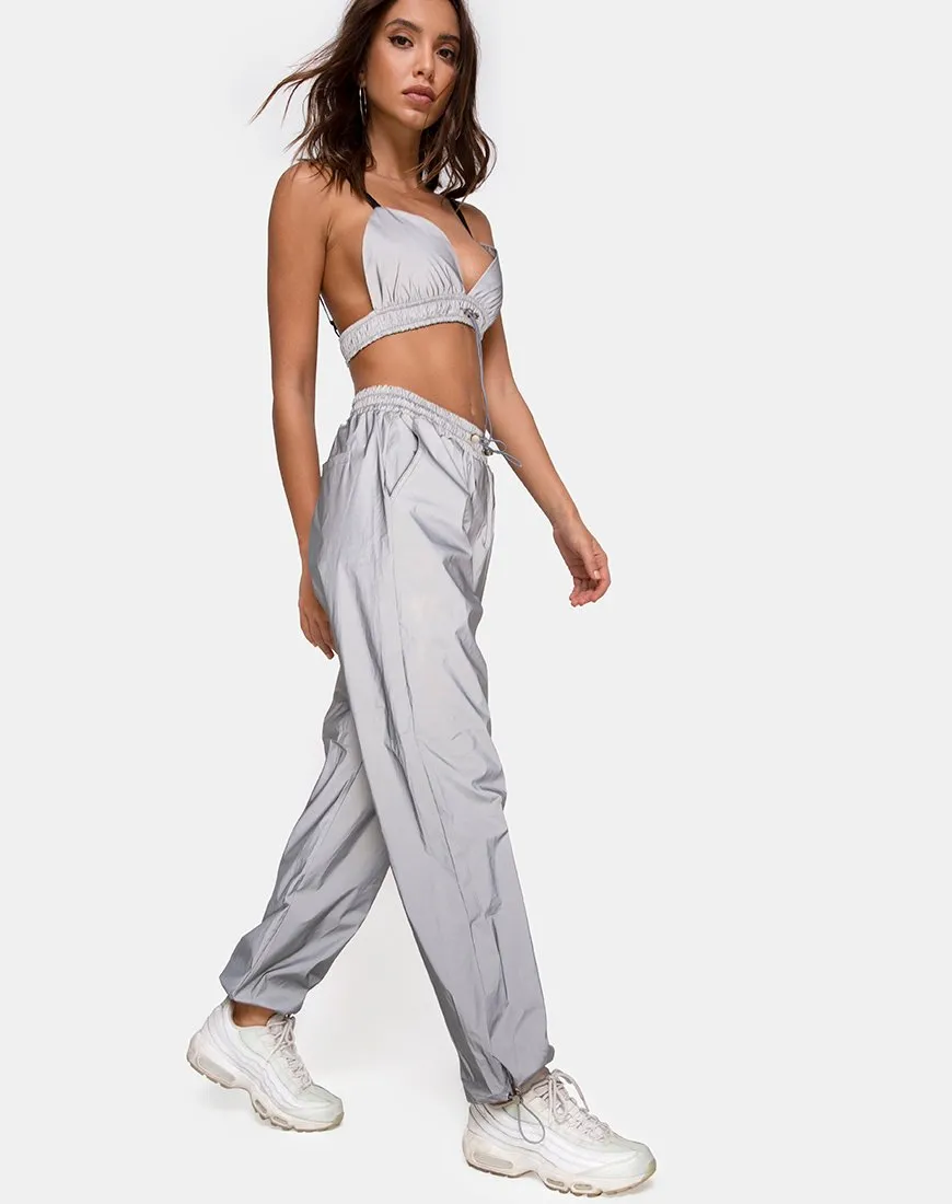 Beval Jogger Pants in Reflective Silver