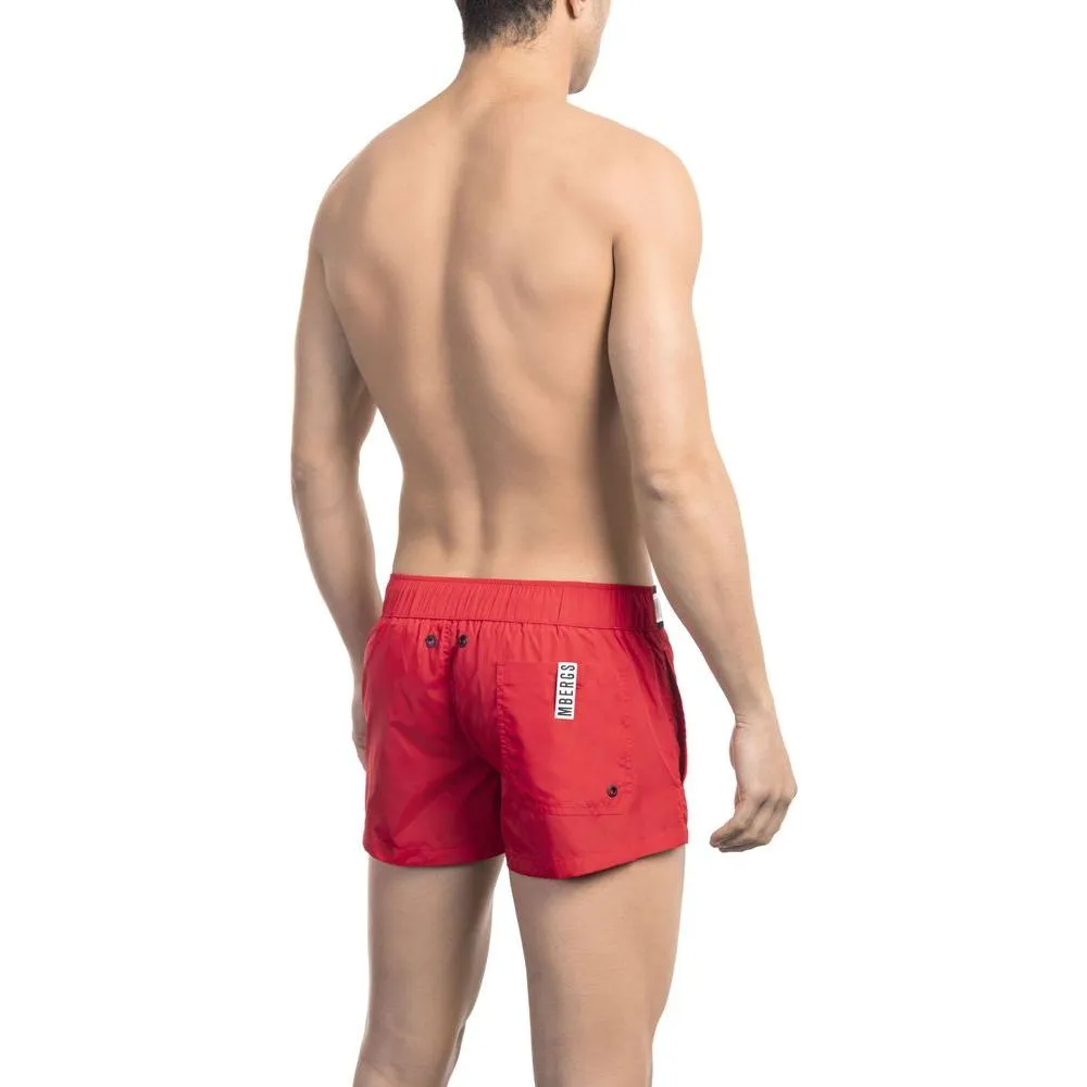 Bikkembergs Red Polyamide Men Swim Short