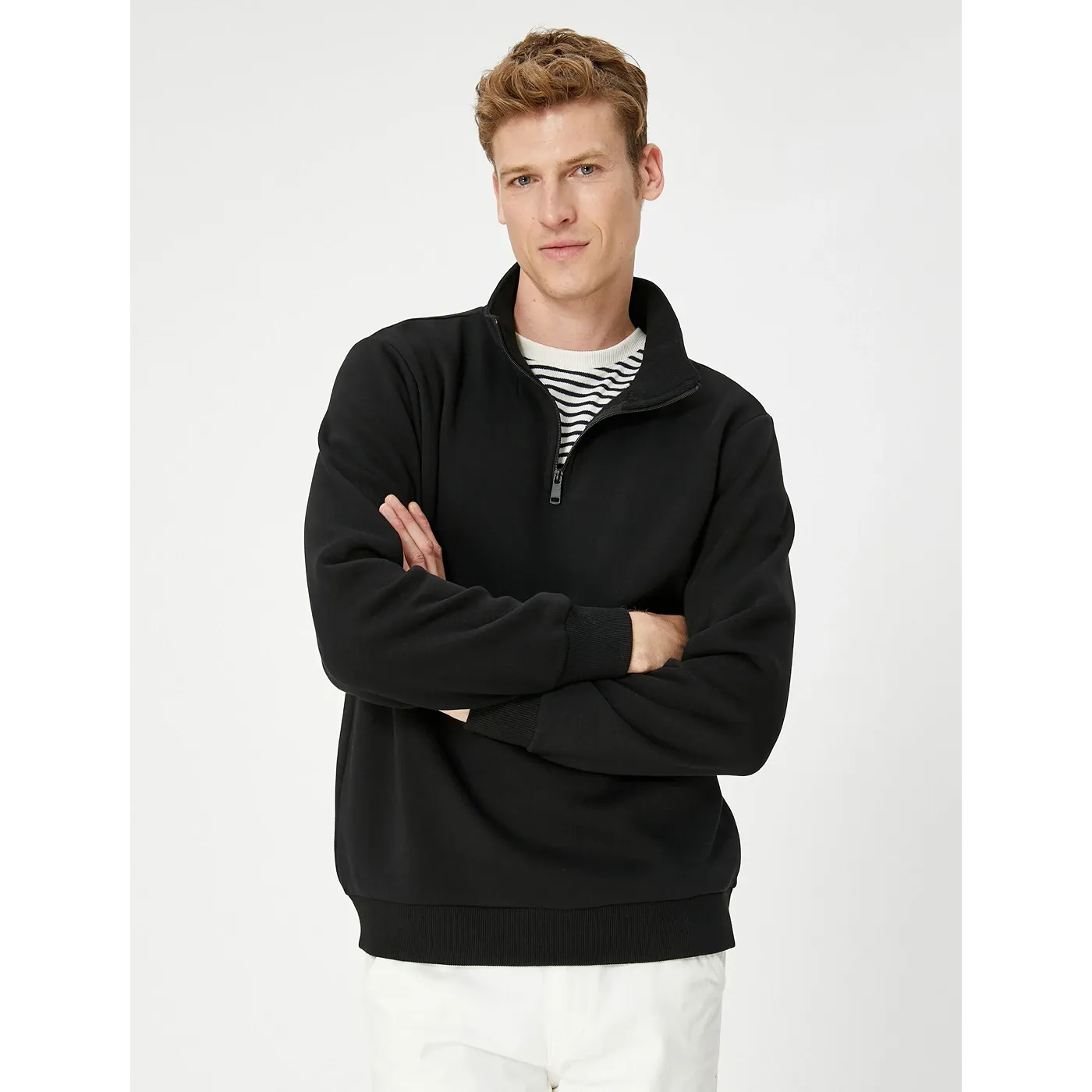 Black Half Zip Sweatshirt