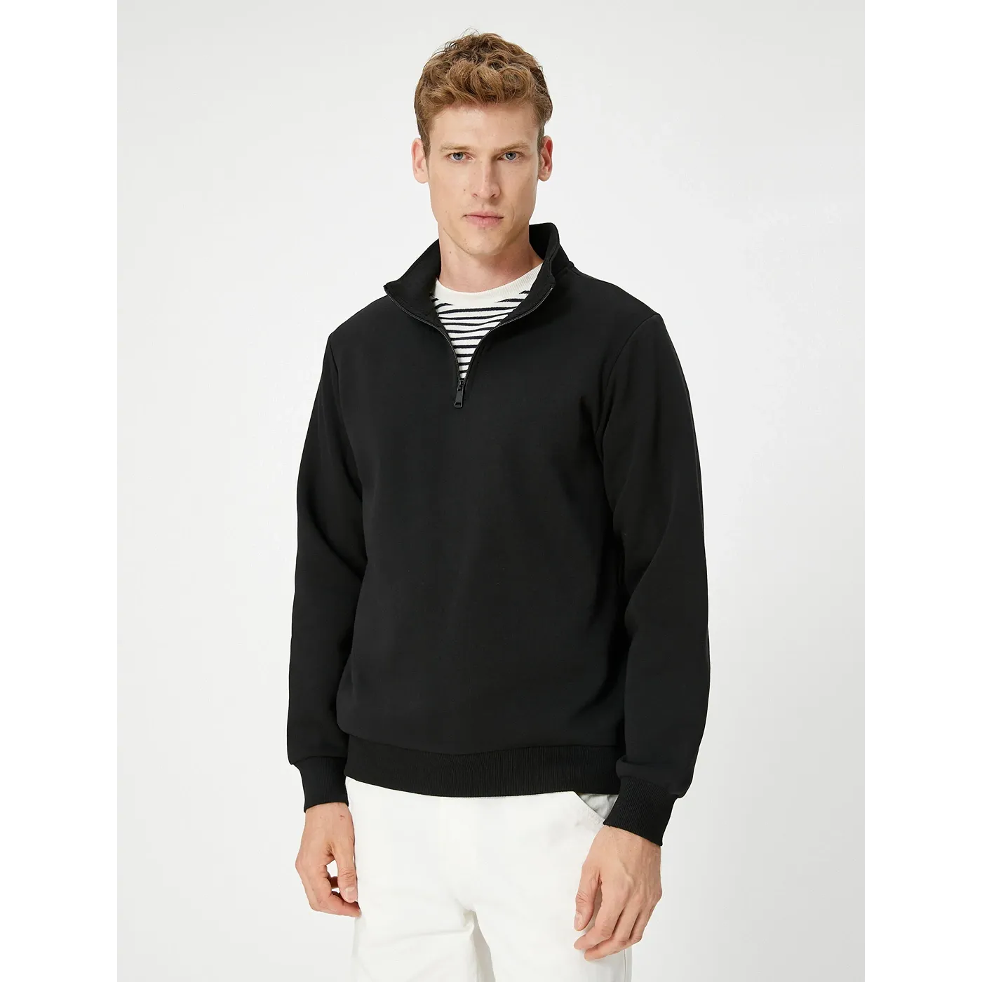 Black Half Zip Sweatshirt