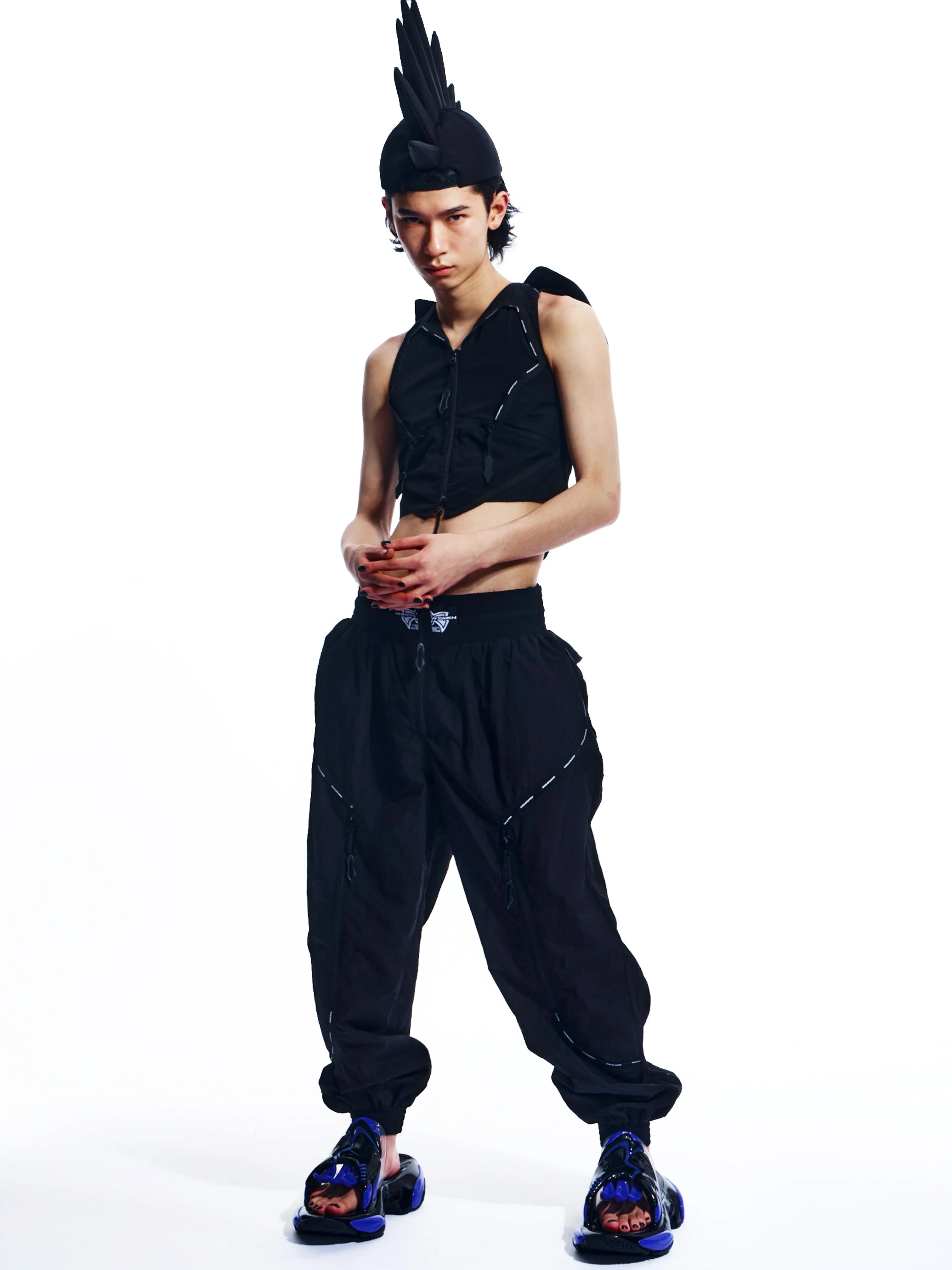 BLACK SPORT TRACK PANTS