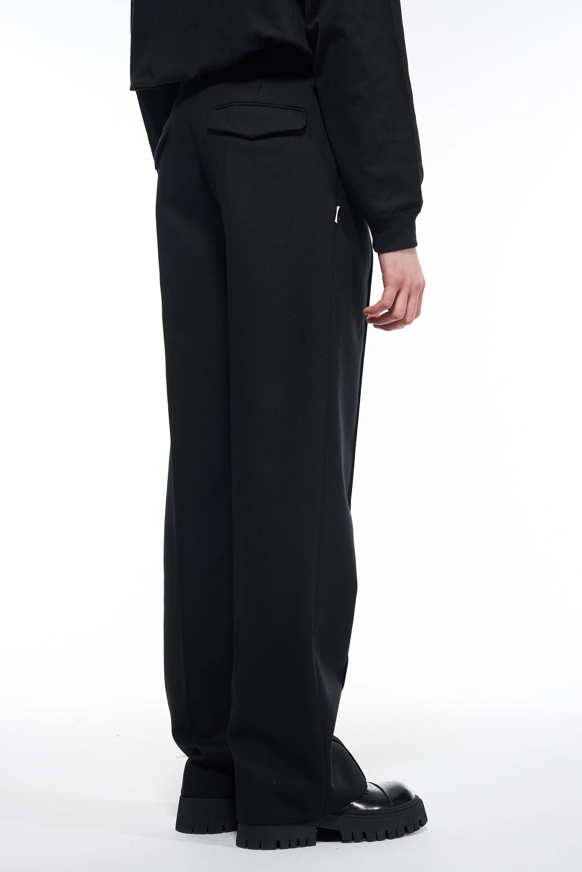 Black Wool Trousers