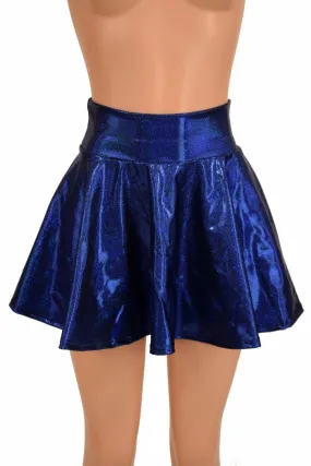 Blue Sparkly Jewel Mini Rave Skirt