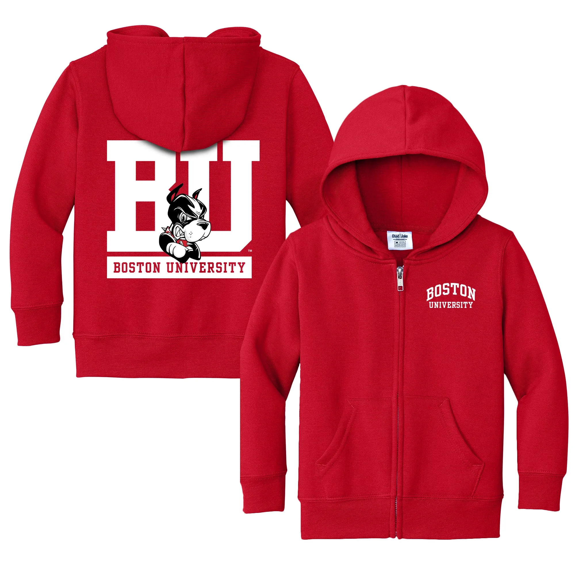 Boston University Terriers Logo Toddler Full-Zip Sweatshirt