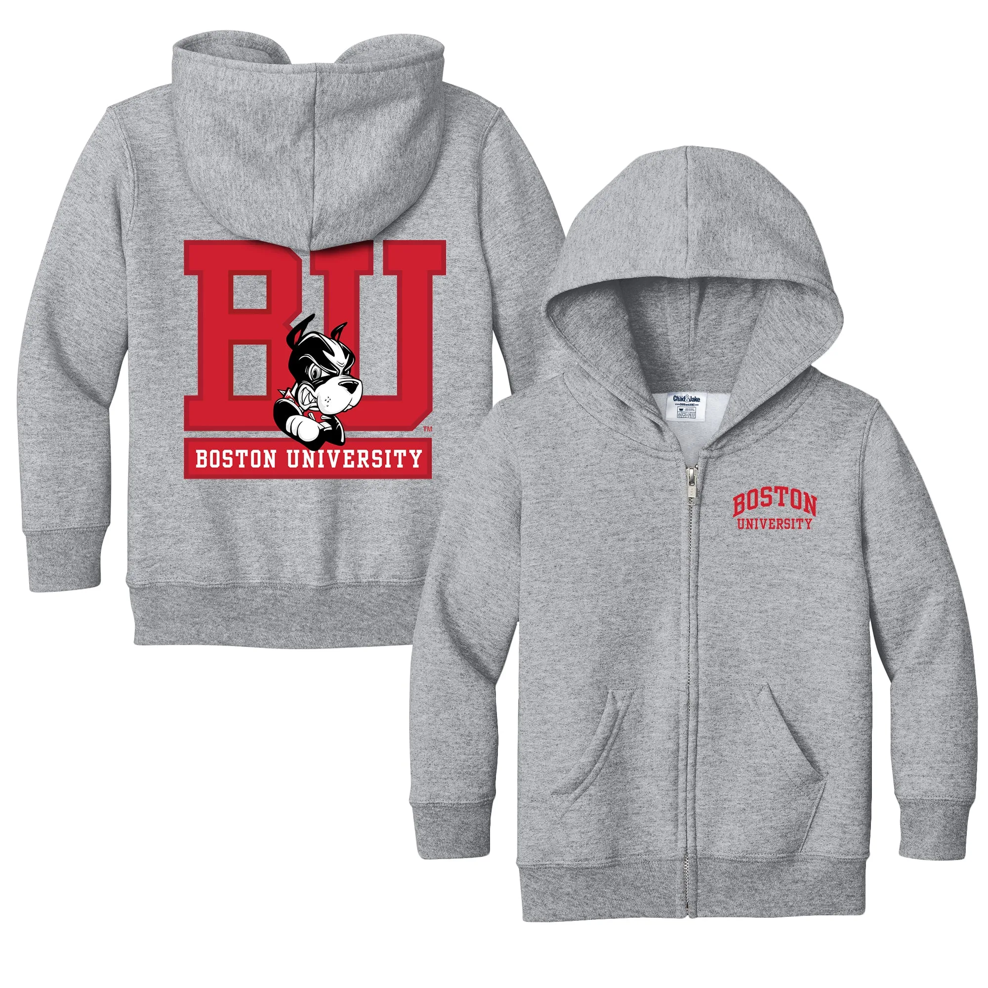 Boston University Terriers Logo Toddler Full-Zip Sweatshirt