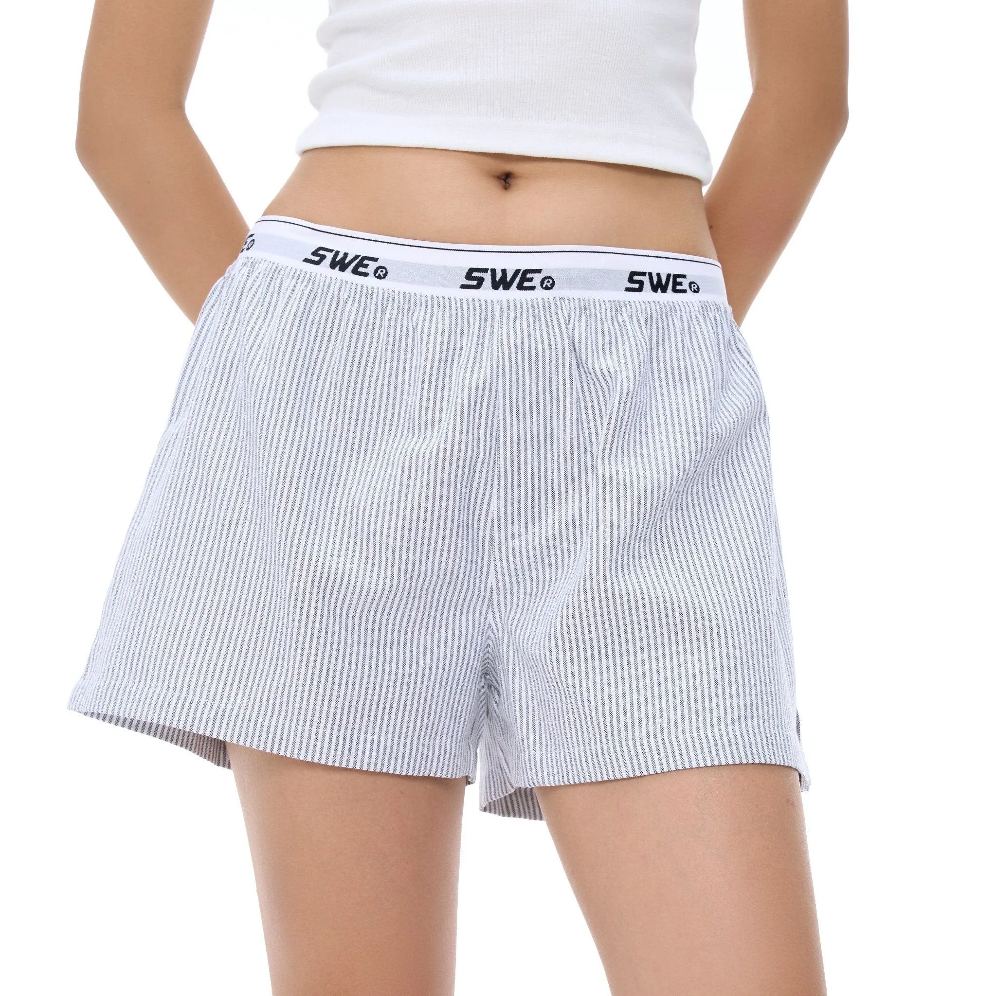 BOXER SHORTS - STRIPED BLACK