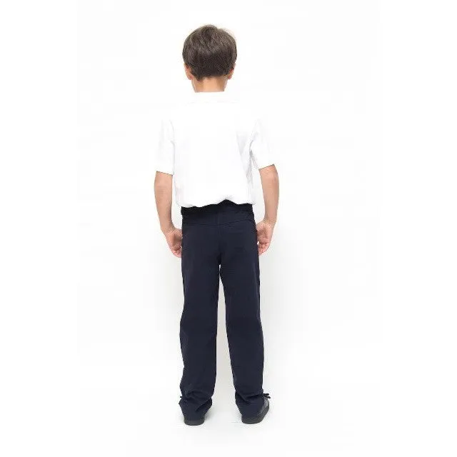 Boys Slim Fit Pure Cotton School Trousers