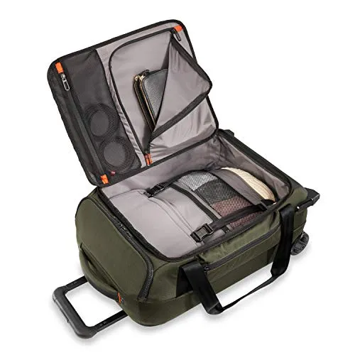 Briggs & Riley ZDX Upright Rolling Duffel Bag, Hunter, Carry-On