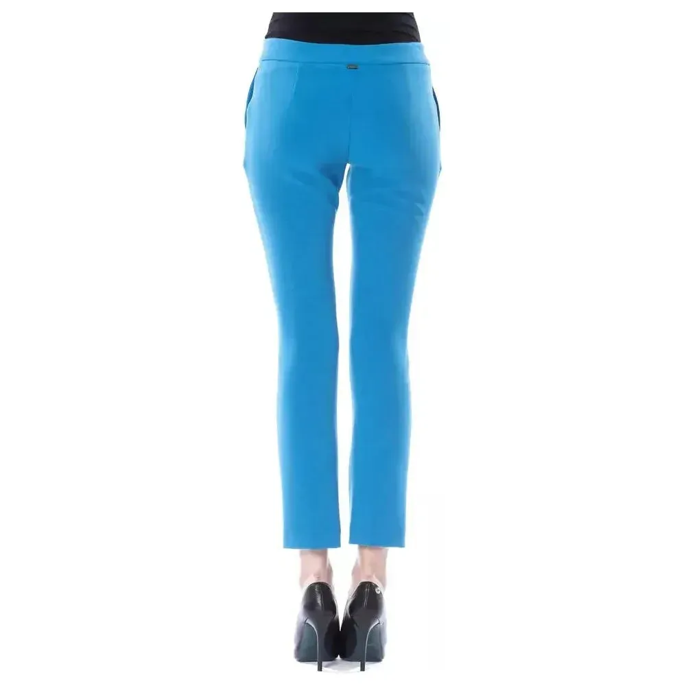 BYBLOS Light Blue Polyester Women Pants