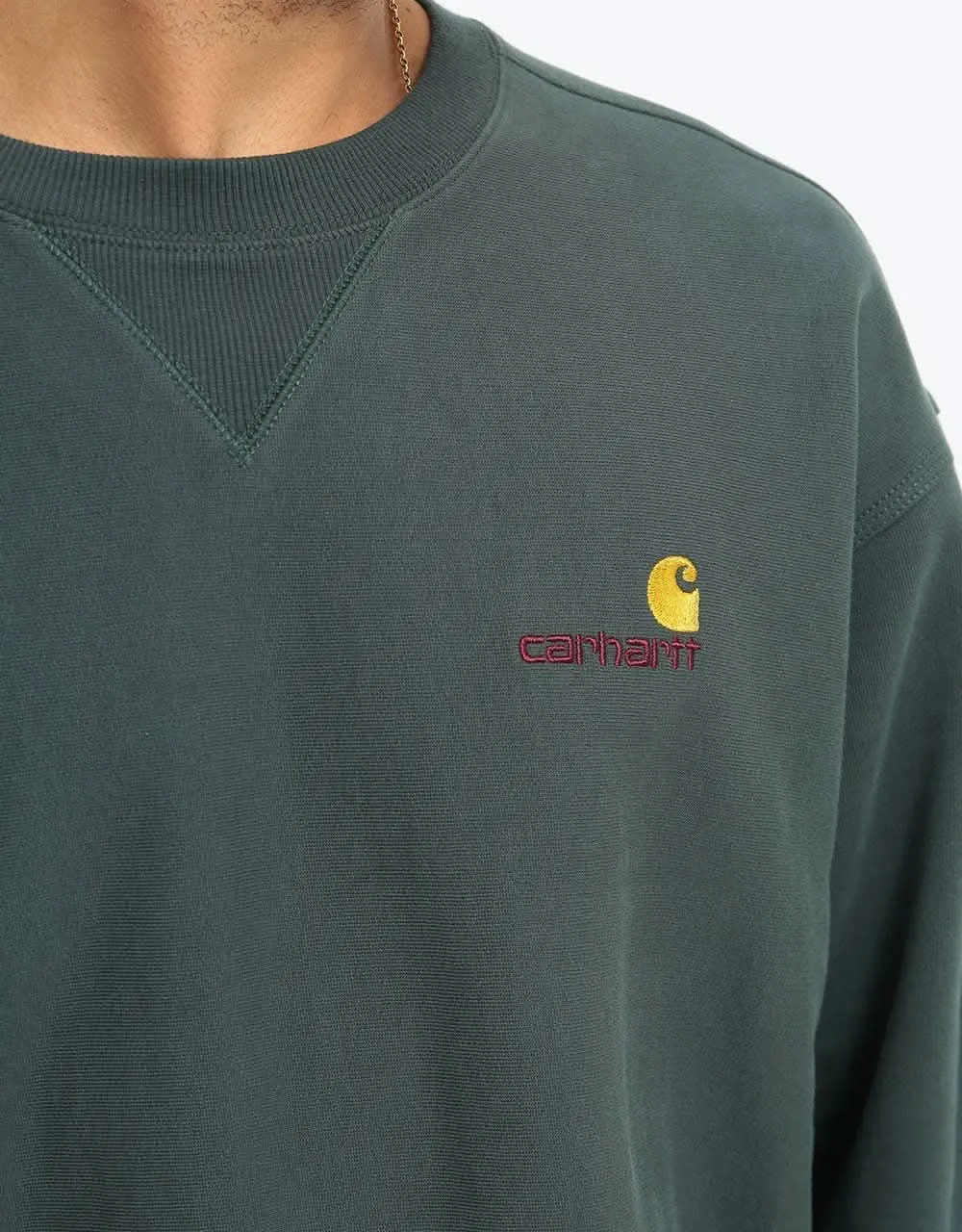 Carhartt WIP American Script Sweatshirt - Dark Teal