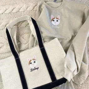 Cat Lover’s Essentials: Sweatshirt & Tote Bag Pair