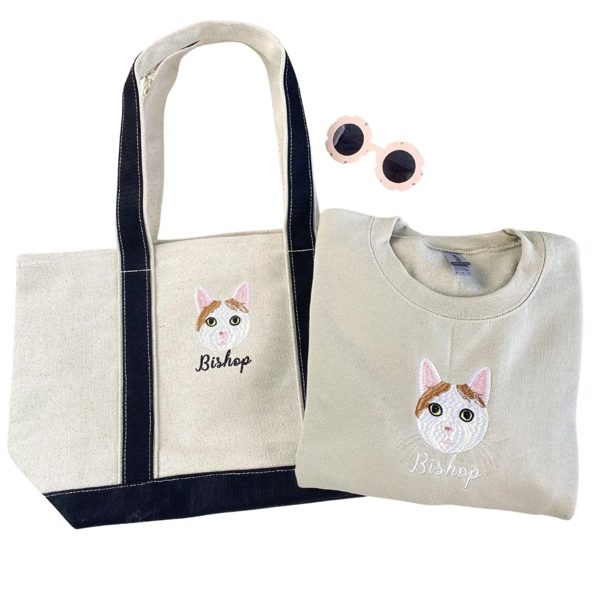 Cat Lover’s Essentials: Sweatshirt & Tote Bag Pair